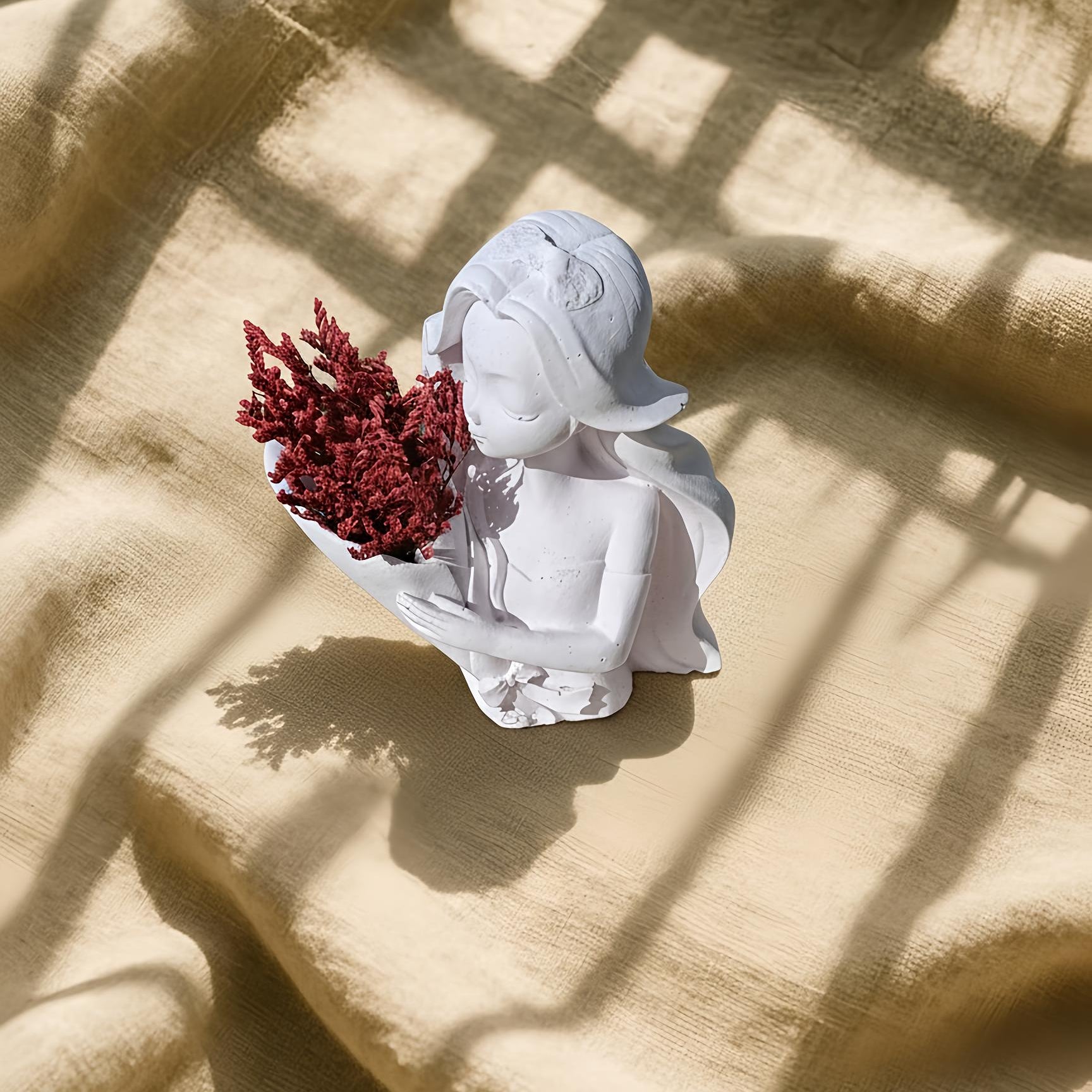 menina entrega floral